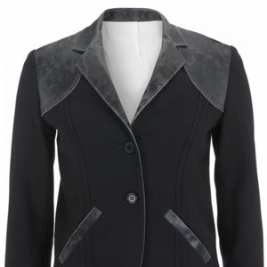 Topshop Unique Runway AW10 Wool Leather Blazer